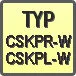 Piktogram - Typ: CSKPR/L-W
